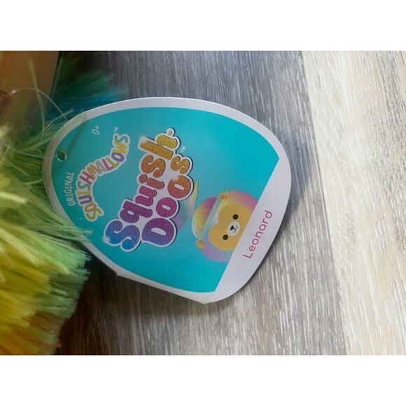 Squishmallow 12" Leonard the Lion Rainbow Mane Squish-Doos Kellytoy NWT 2021 - Picture 3 of 5